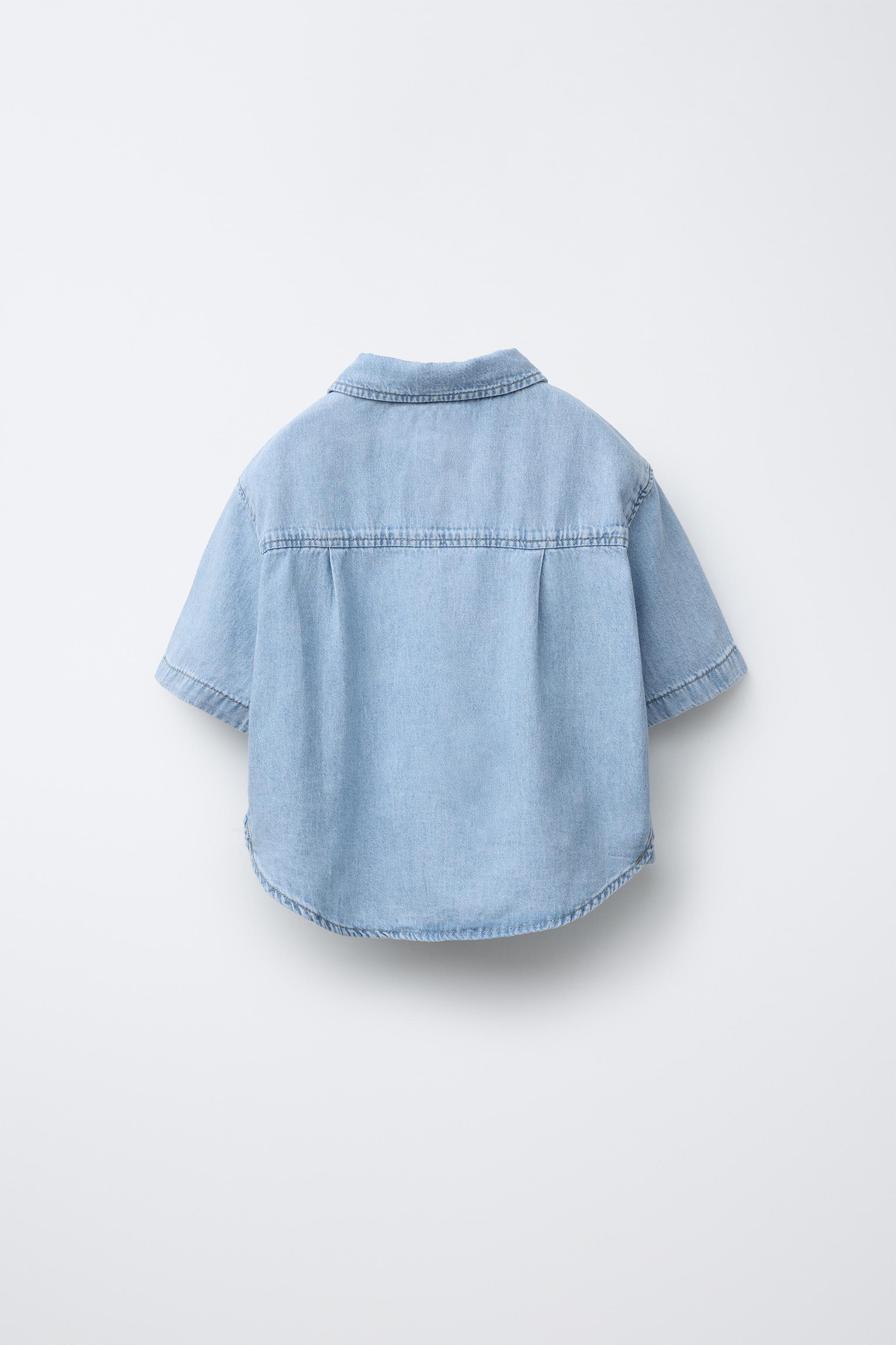 トップス STANDARD JOURNA Denim shirts L/S ZARA NEW WOMAN Z1975 DENIM SHIRT BLUE XS-XL 4083/228 | eBay