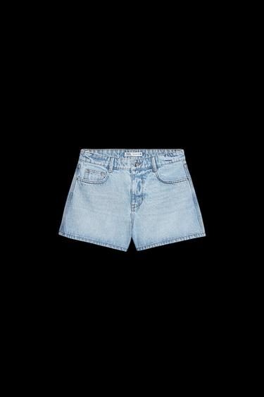 Z1975 MOM FIT MID-WAIST SHORTS - Light blue by Zara - Image 0