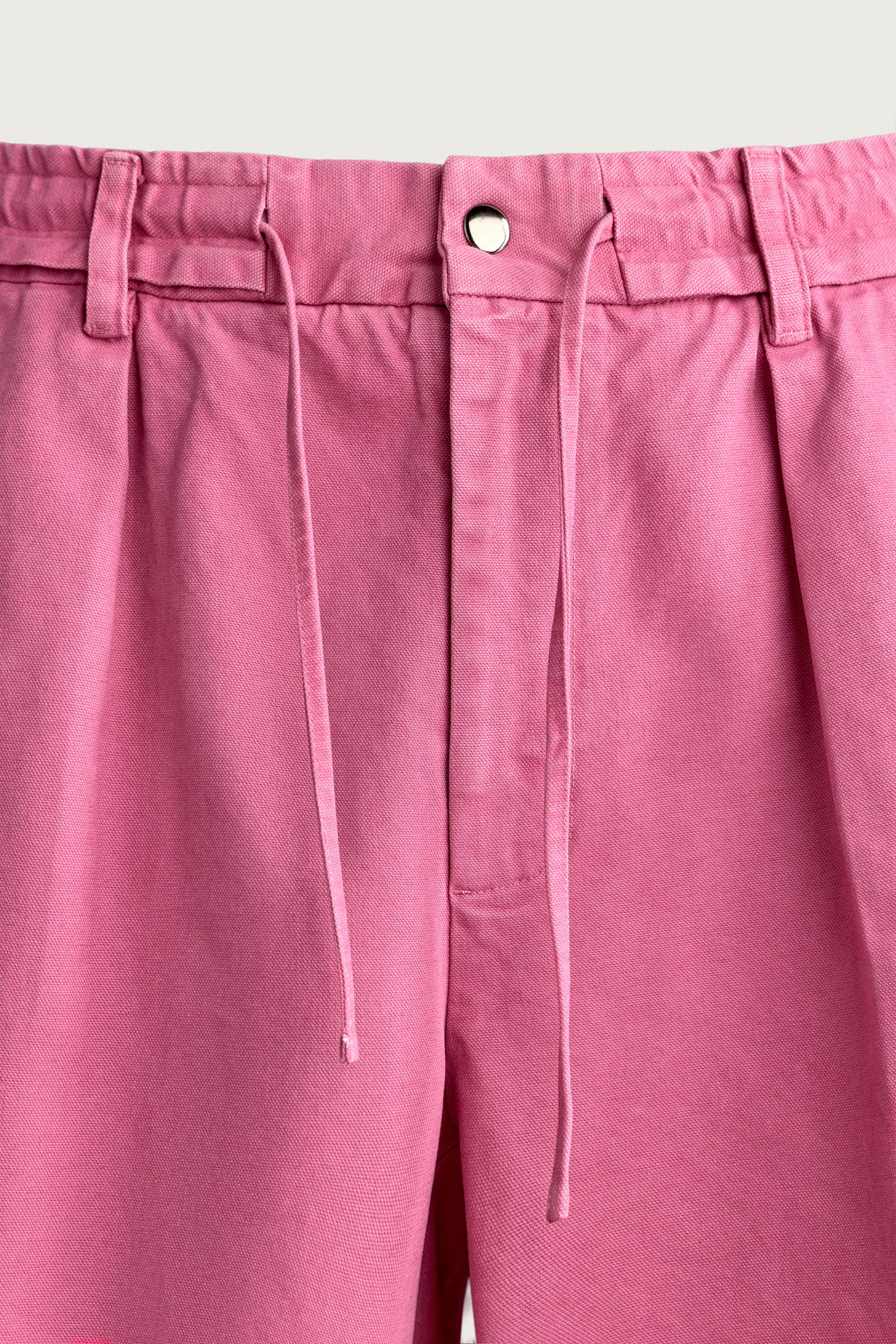 Мужские шорты Zara RELAXED FIT WASHED CARGO SHORTS — фото 9