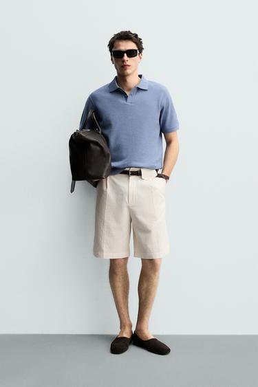 POLO PIQUÉ REGULAR FIT - Azul de Zara - Imagen 0