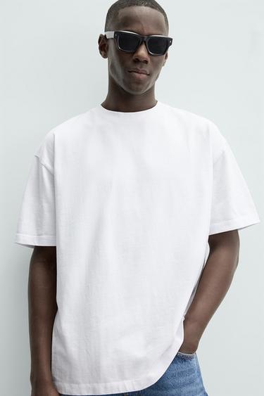 BASIC HEAVY WEIGHT T-SHIRT - White by Zara
