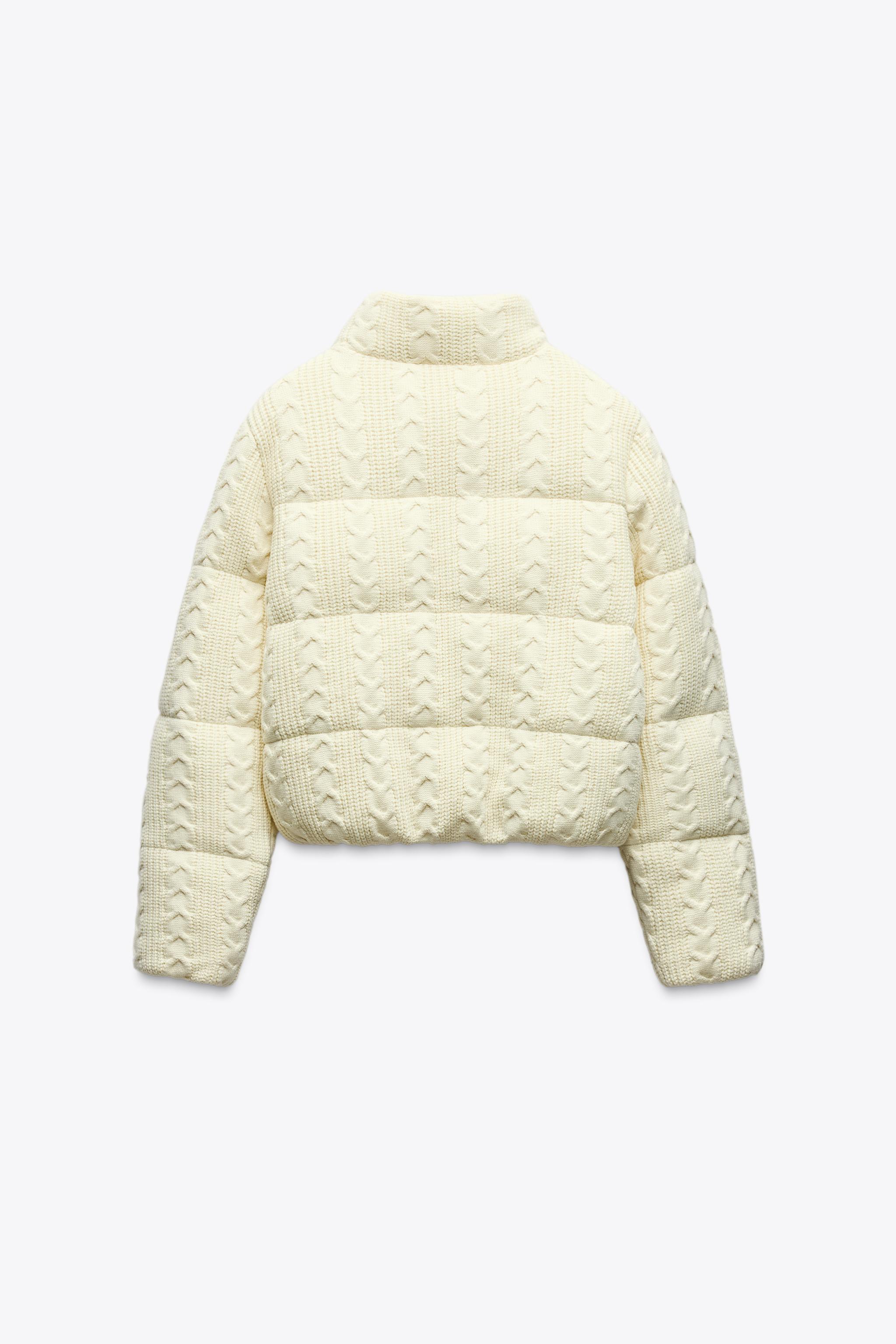 ZARA - ZARA  ケーブルニットパファアノラック ケーブルニット パファアノラック - エクリュ | ZARA Japan / 日本