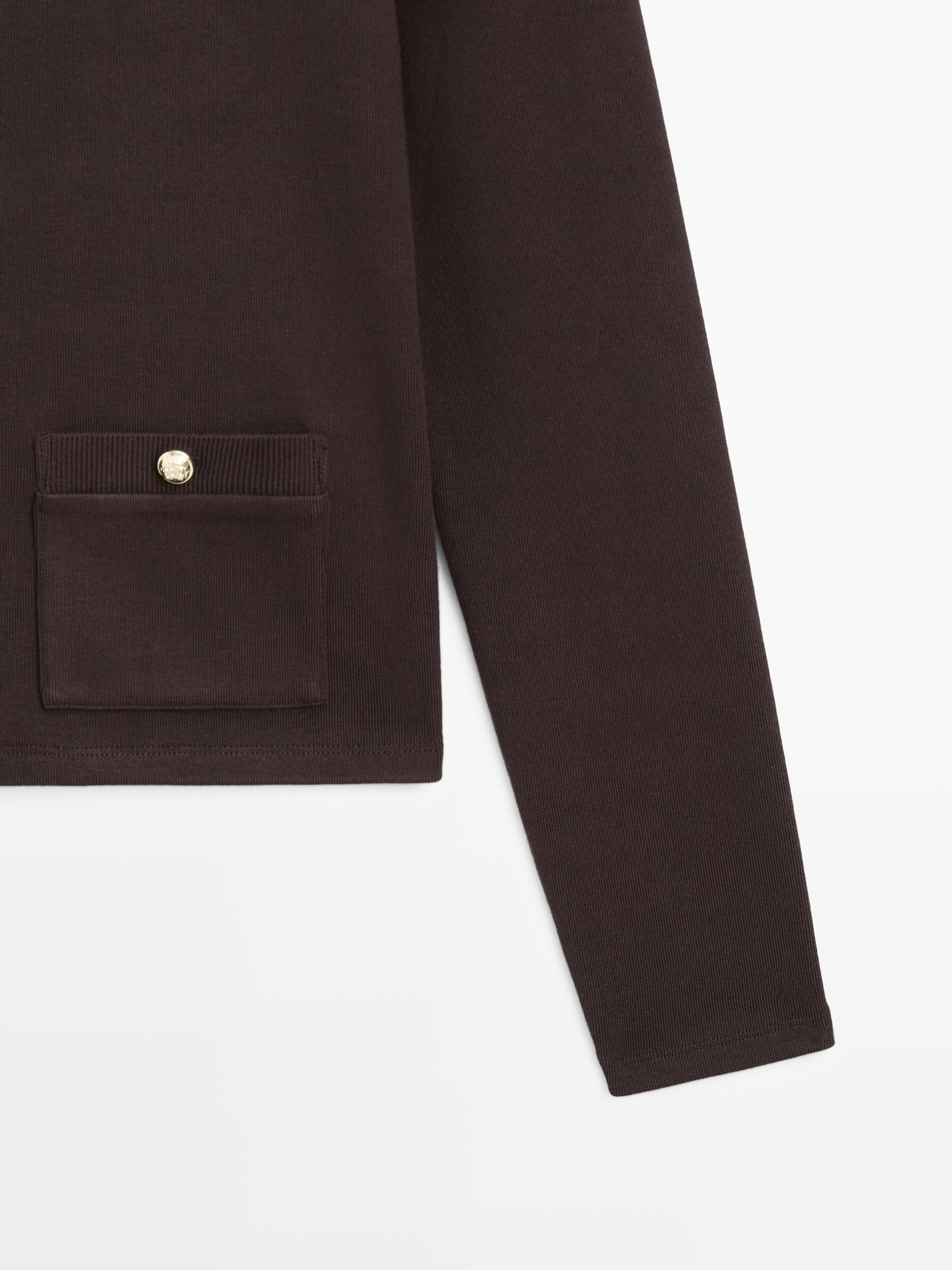 Cardigan with gold buttons