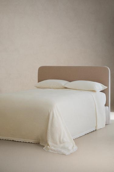 DRAP DE DESSUS LIN DÉLAVÉ - Écru de Zara - Image 1