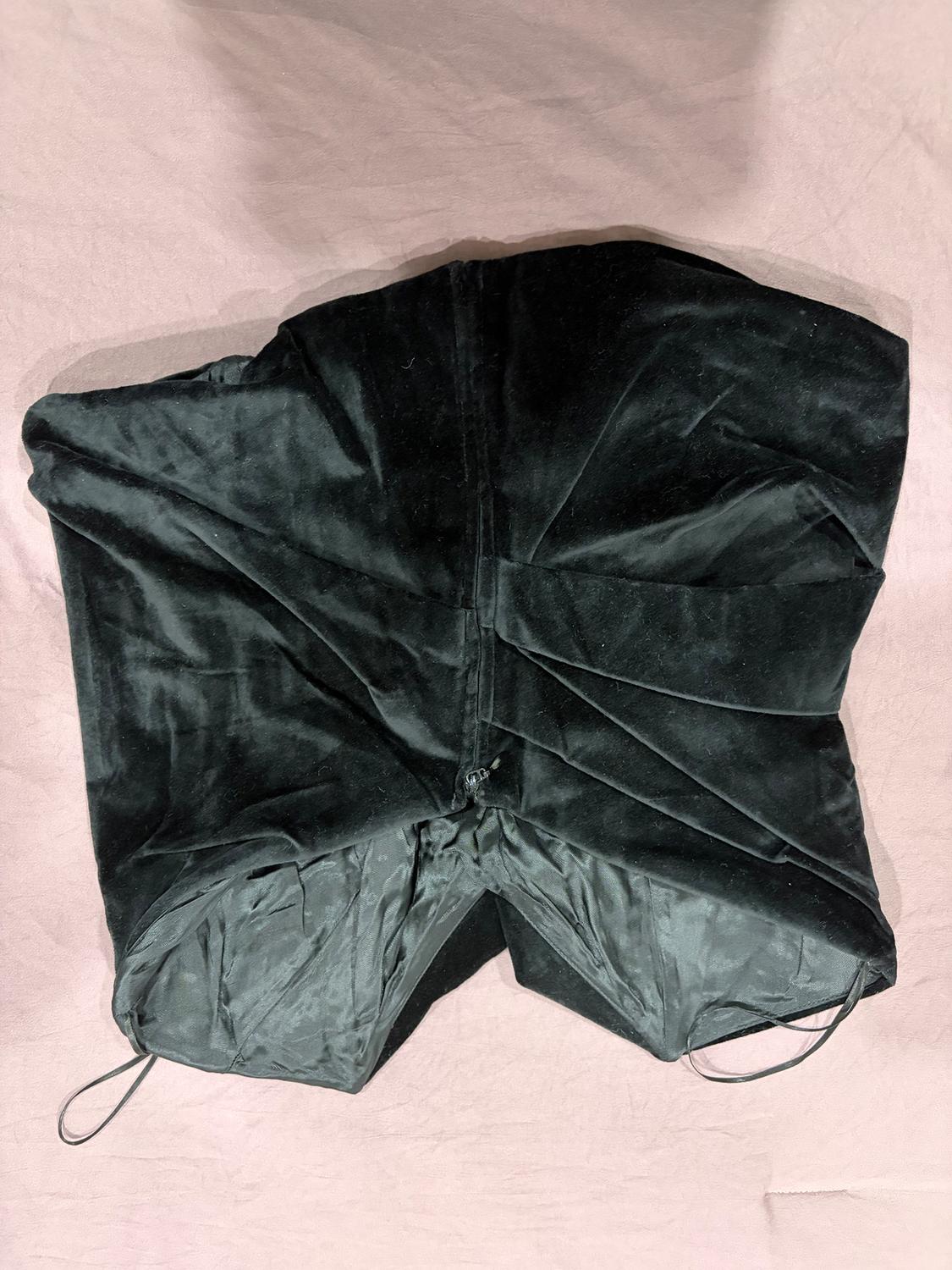 STRAPLESS VELVET TOP ZW COLLECTION - Image 2