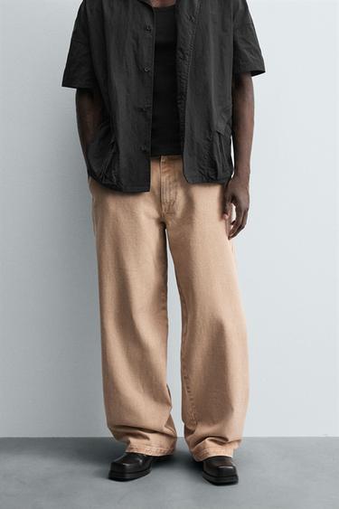 RELAXED FIT JEANS - Sand by Zara