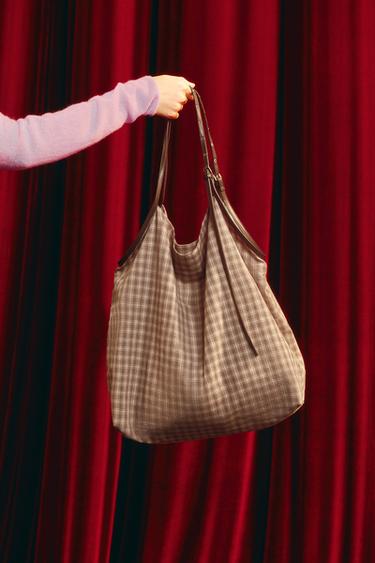 Zara 織布托特包 - 粉紅色 - 圖片 0