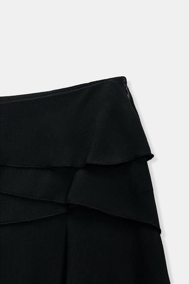 JUPE-PANTALON À VOLANTS - Noir de Zara - Image 6