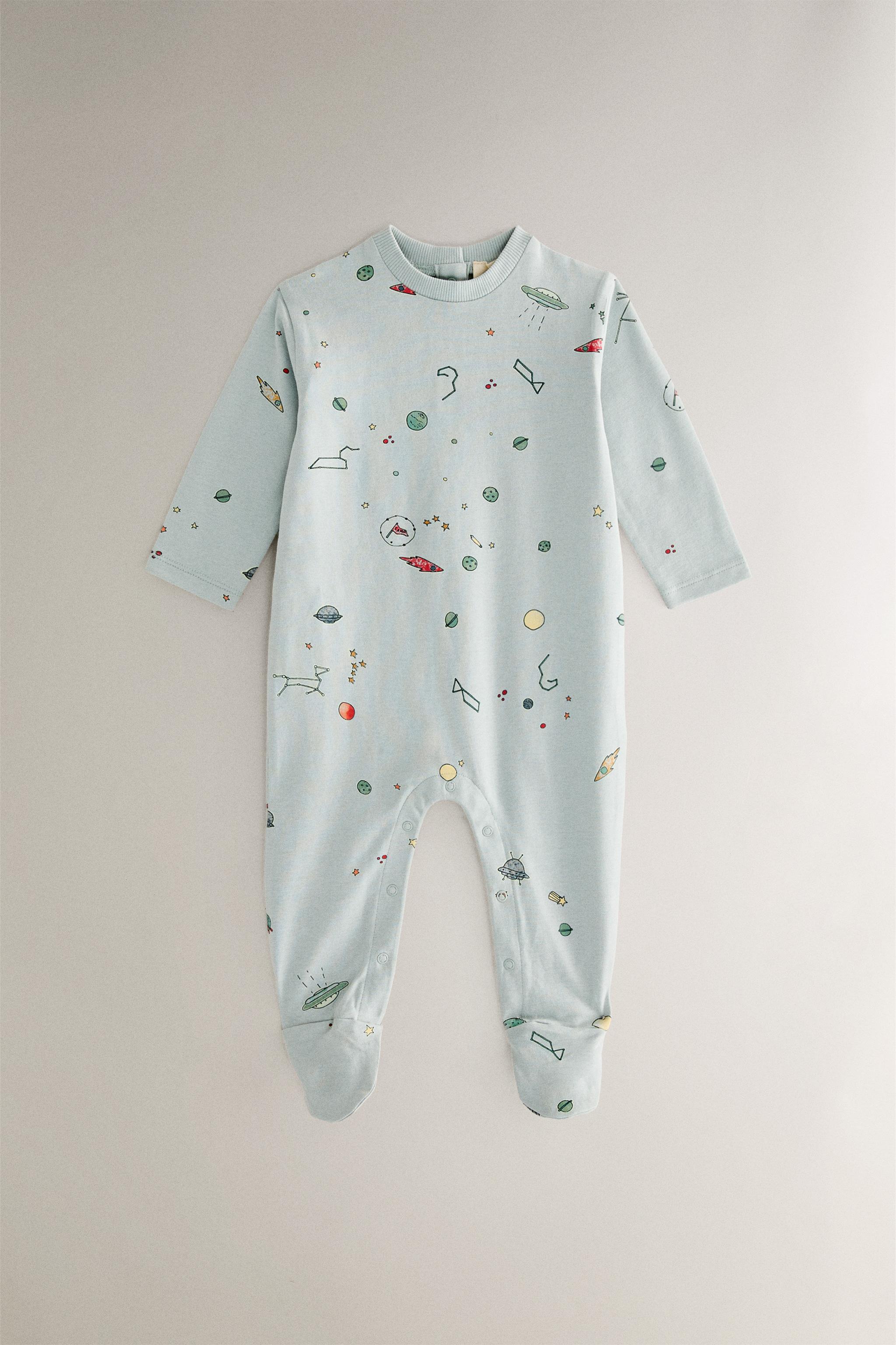 BABYGRO BEBÉ ALGODÃO ESPAÇO Azul-claro ZARA Portugal