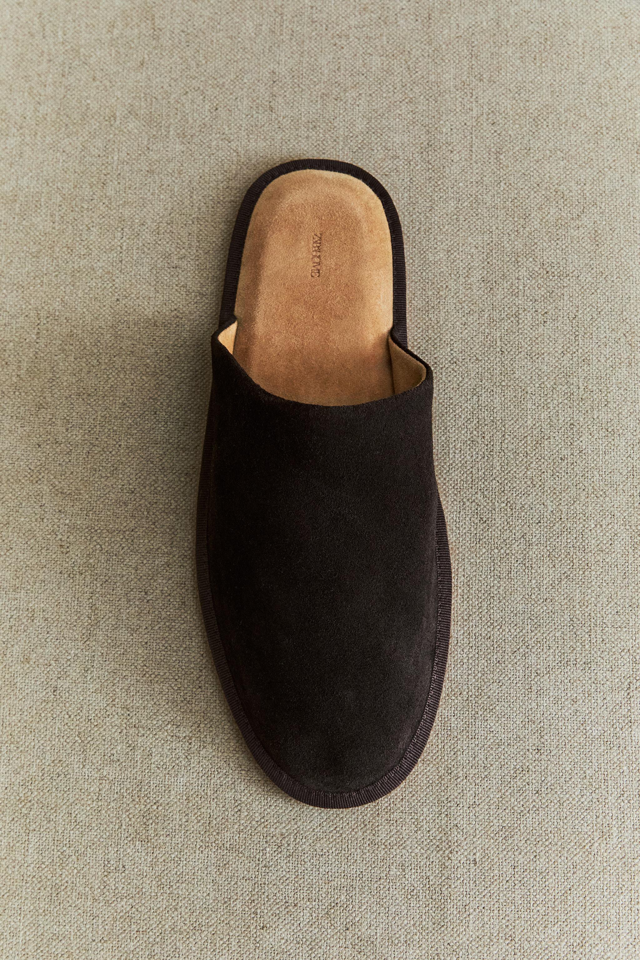 LEATHER MULE SLIPPERS