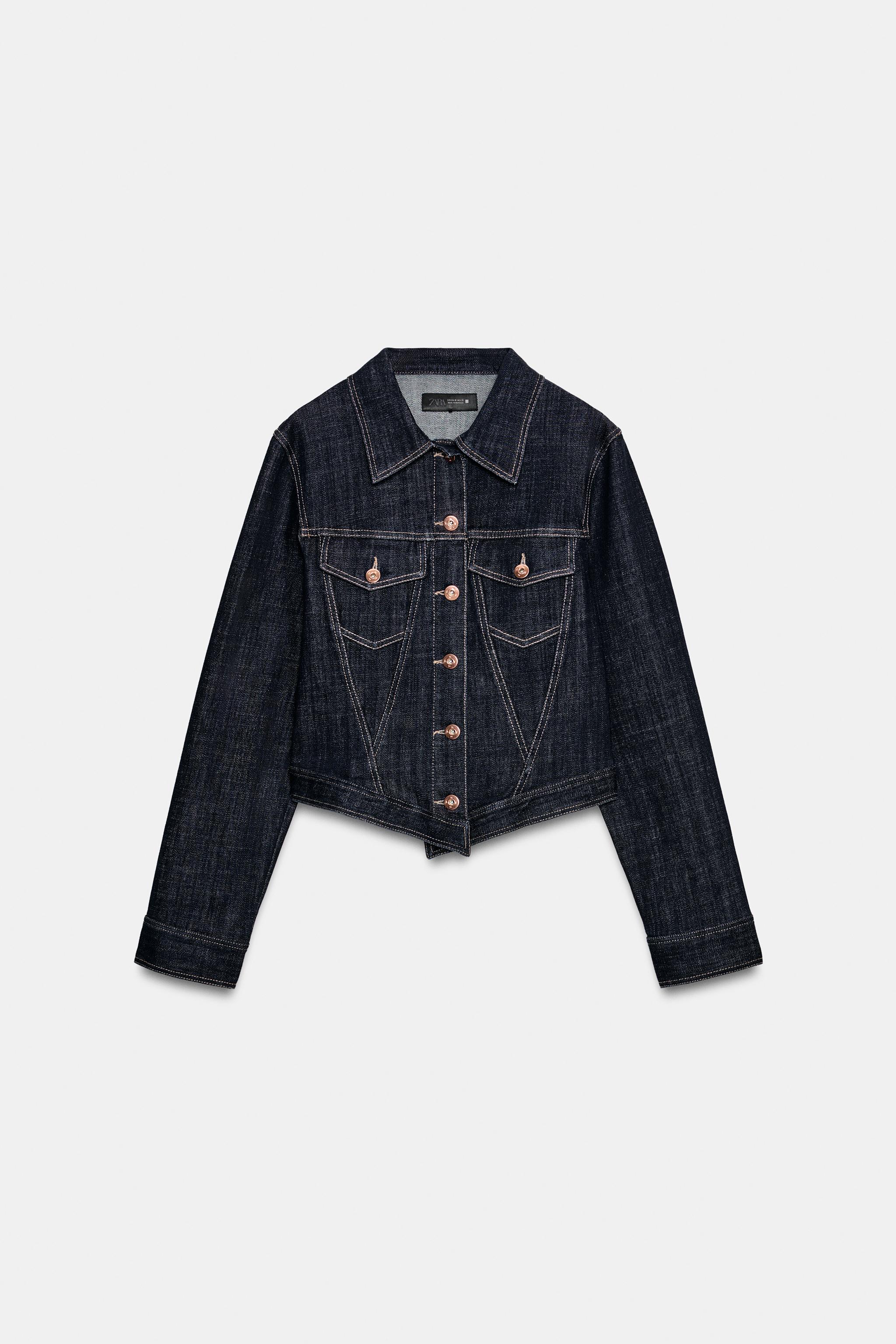 Zara Z1975 DENIM SÜET CEKET görsel 7
