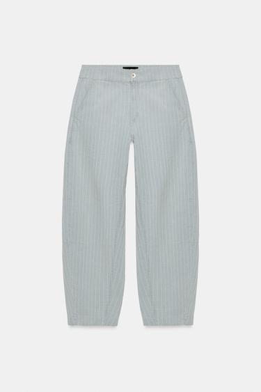 PANTALON EN JEAN ZW COLLECTION - Bleu clair de Zara - Image 4