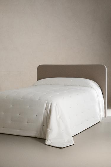 SATIN QUILT WITH QUILTED DOTS - Ecru / Black by Zara - Image 1