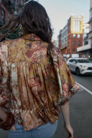 PRINTED SATIN SHIRT - Multicoloured by Zara - Image 4