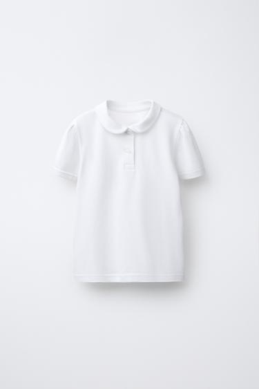 პოლო მაისური პიკე პიტერ პენის საყელო - Zara-ს White