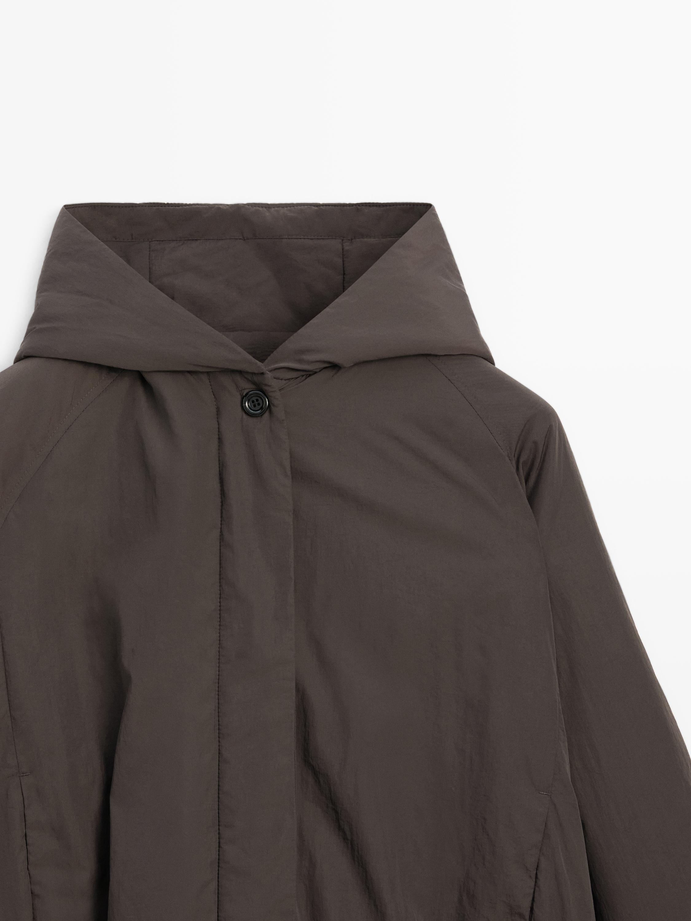 Veste bomber à capuche déperlante