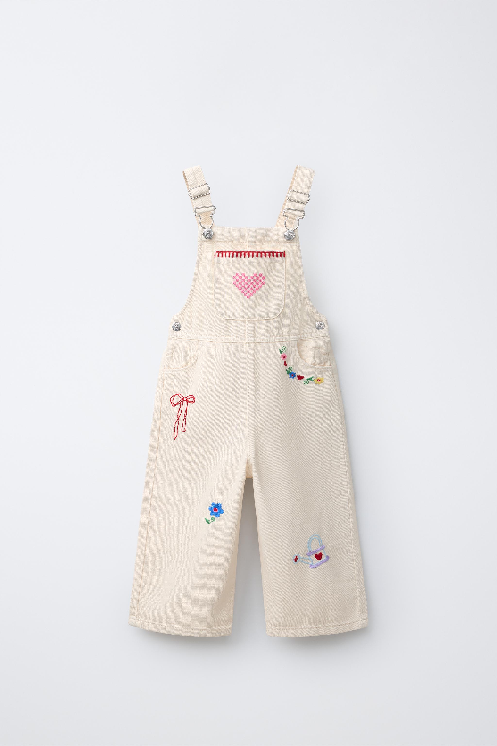 SISSEL EDELBO X ZARA KIDS EMBROIDERED TWILL OVERALLS