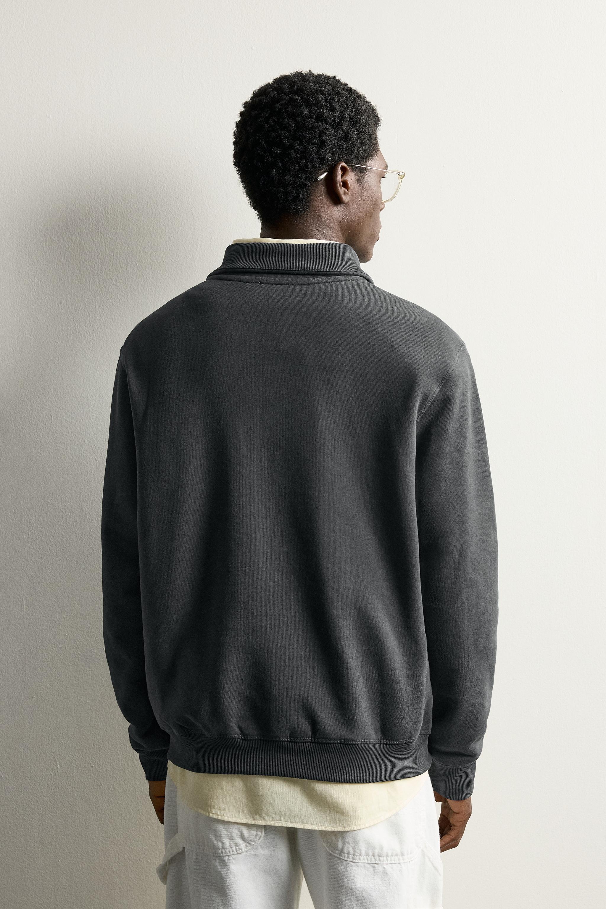 BASIC QUARTER-ZIP SWEATSHIRT