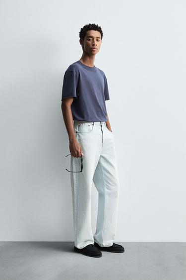 STRAIGHT-LEG JEANS - Sky blue by Zara - Image 3