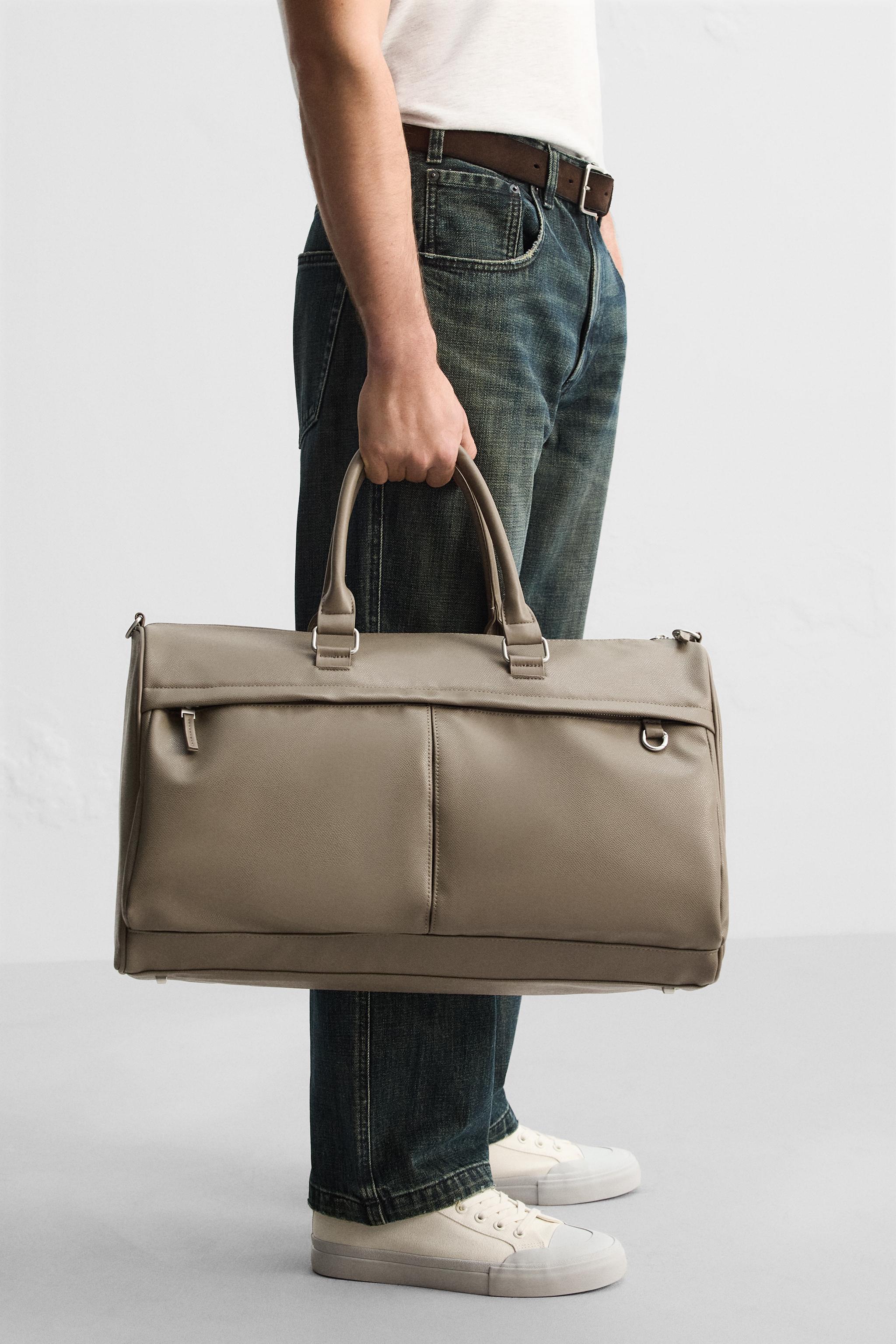 TEXTURED TRAVEL BAG - Black | ZARA United States TEXTURED TRAVEL BAG - Black | ZARA United States