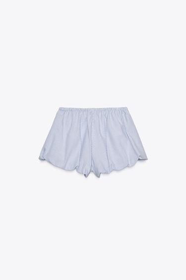 STRIPED CULOTTES SHORTS - Sky blue by Zara - Image 5