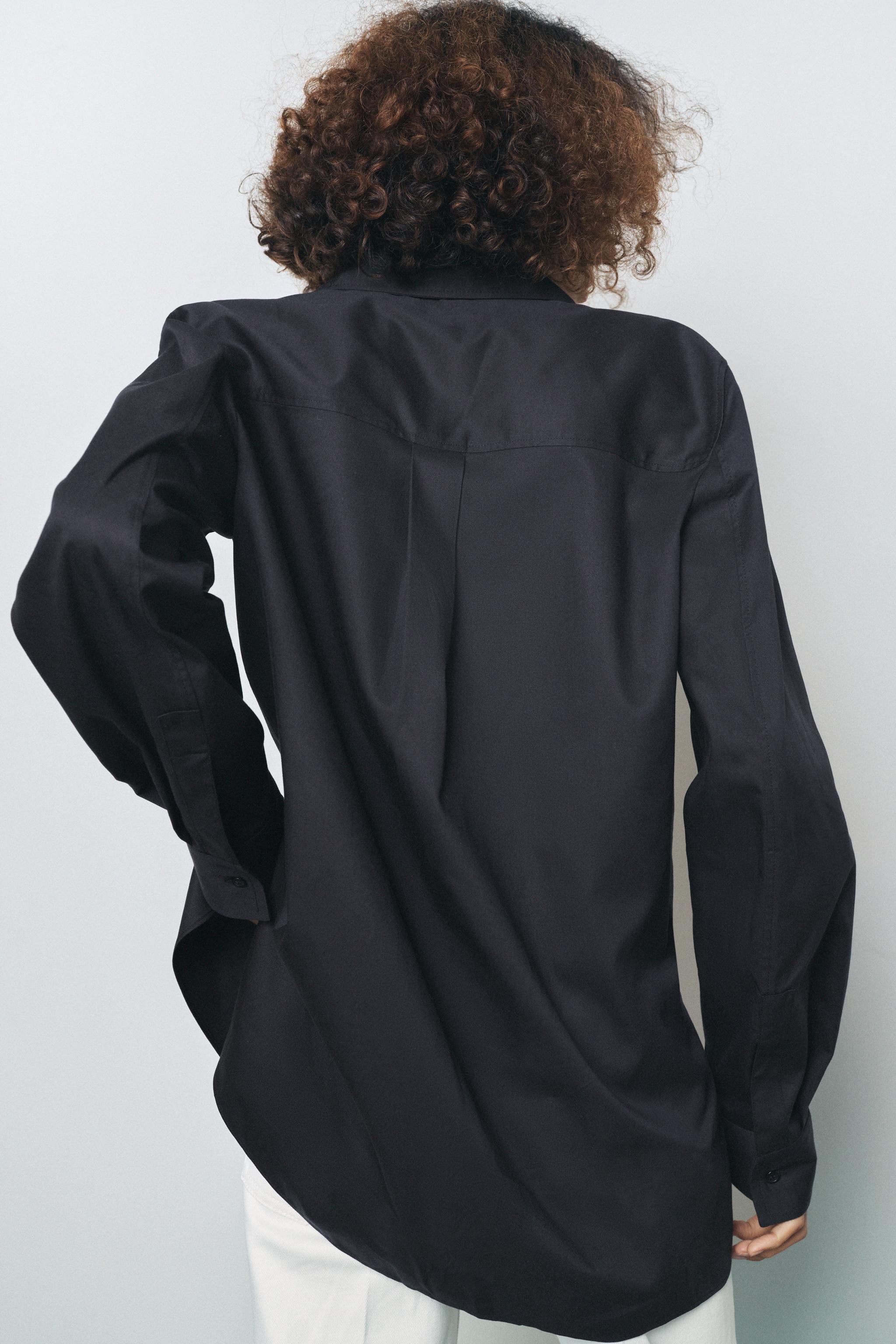 OVERSIZED SHIRT ZW COLLECTION - Dark anthracite | ZARA