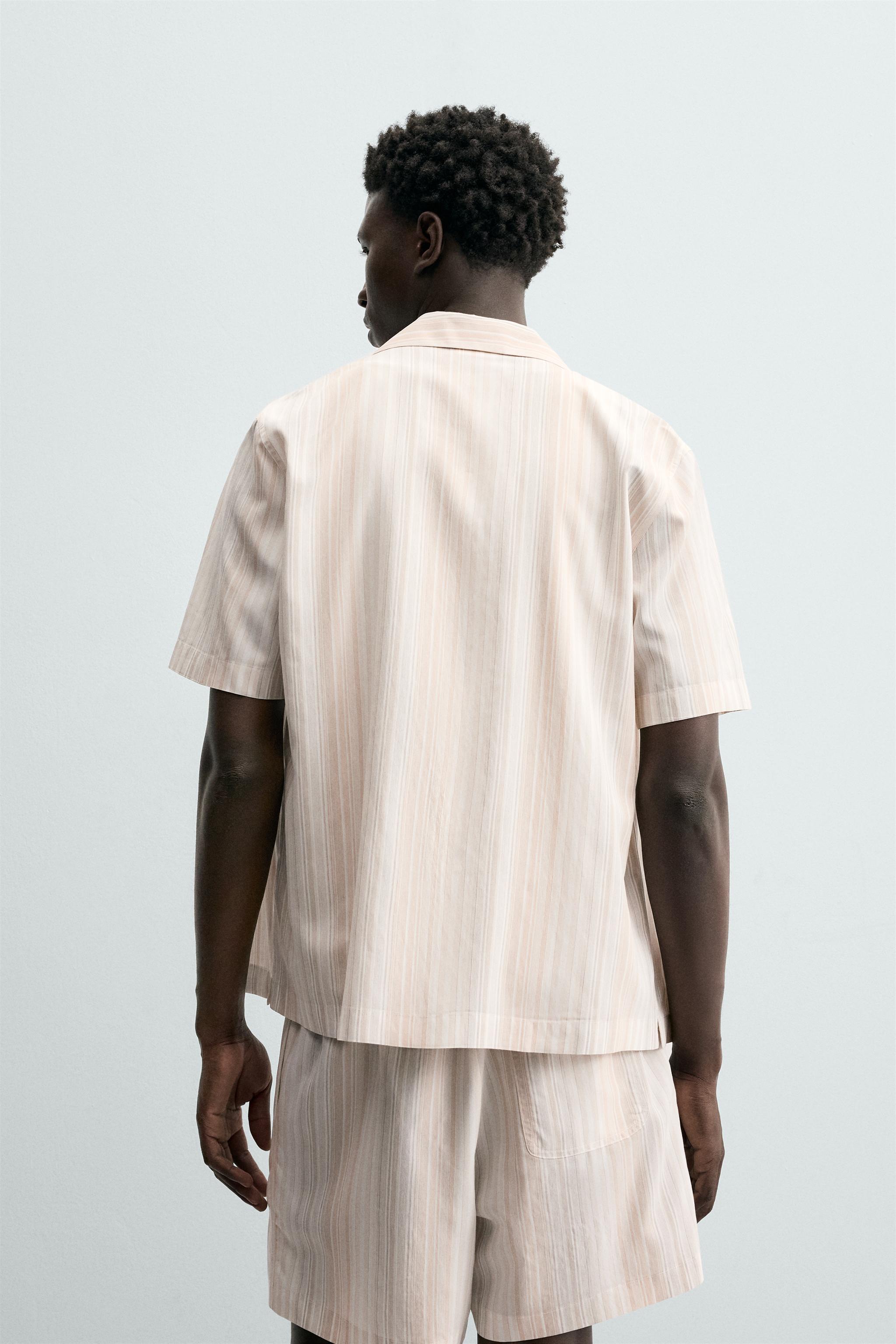 Мужские рубашки Zara REGULAR FIT STRIPED SHIRT — фото 3