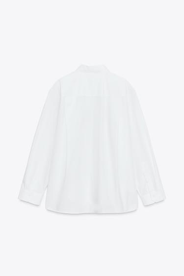POPLIN SHIRT ZW COLLECTION - White by Zara - Image 8