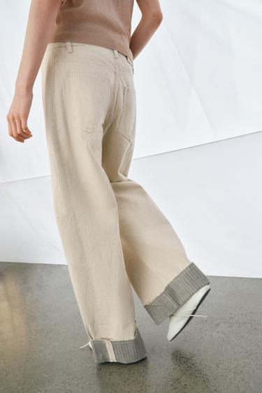 JEAN ZW COLLECTION RELAXED TAILLE MOYENNE - Écru de Zara - Image 2