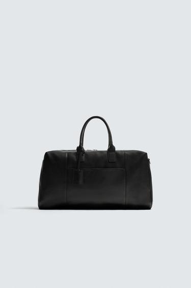 LEATHER TRAVEL BAG - Black by Zara