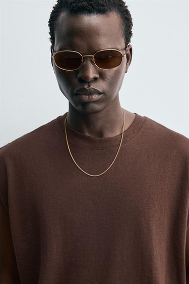 تيشرت TANK RELAXED FIT - بني الخاص بـ Zara
