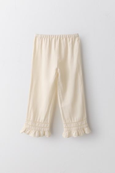 JUPE-CULOTTE ENTREDEUX LIN COTON 6-12 ANS LIMITED EDITION - Écru moyen de Zara - Image 1