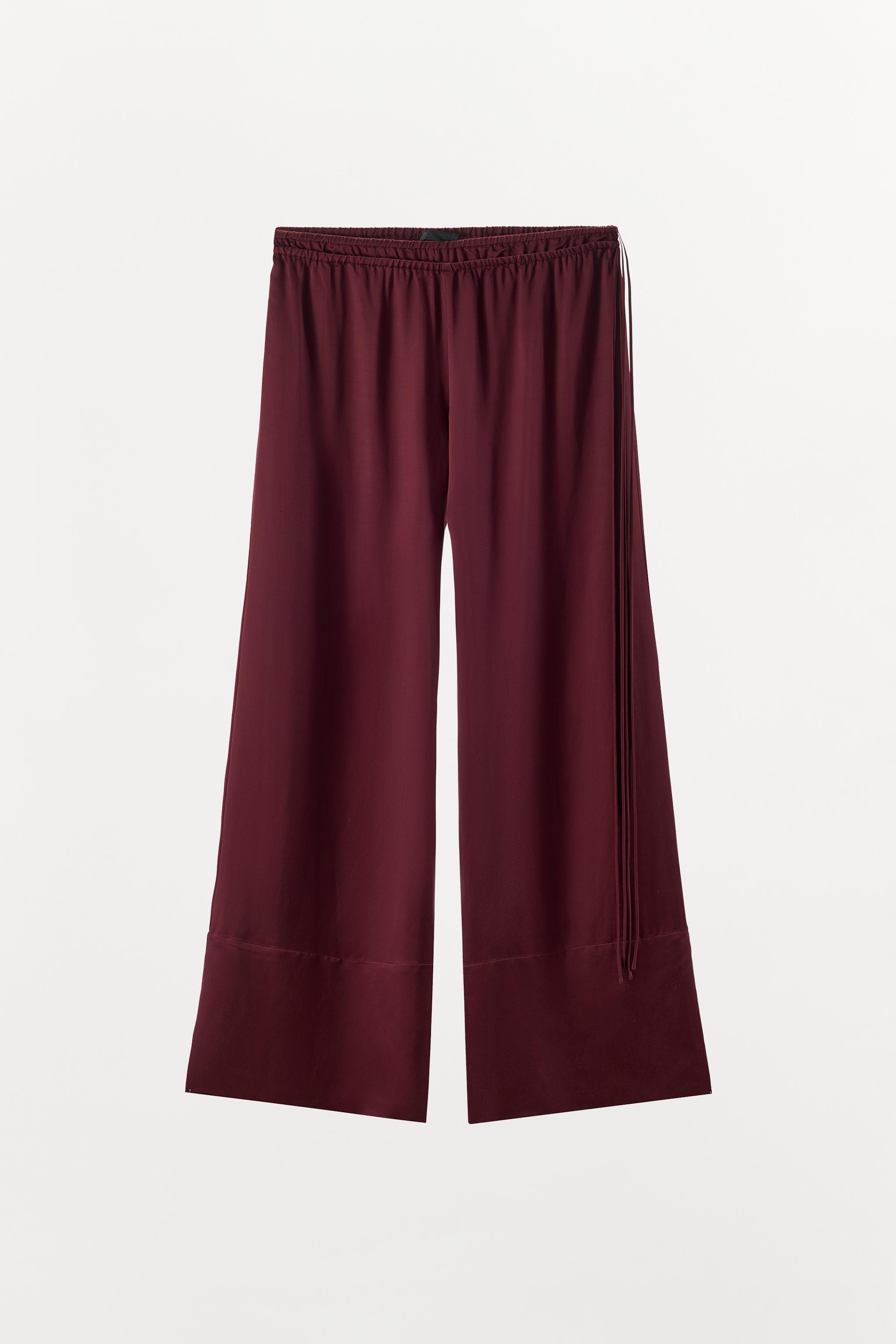 DOUBLE-WAISTBAND WIDE-LEG PANTS