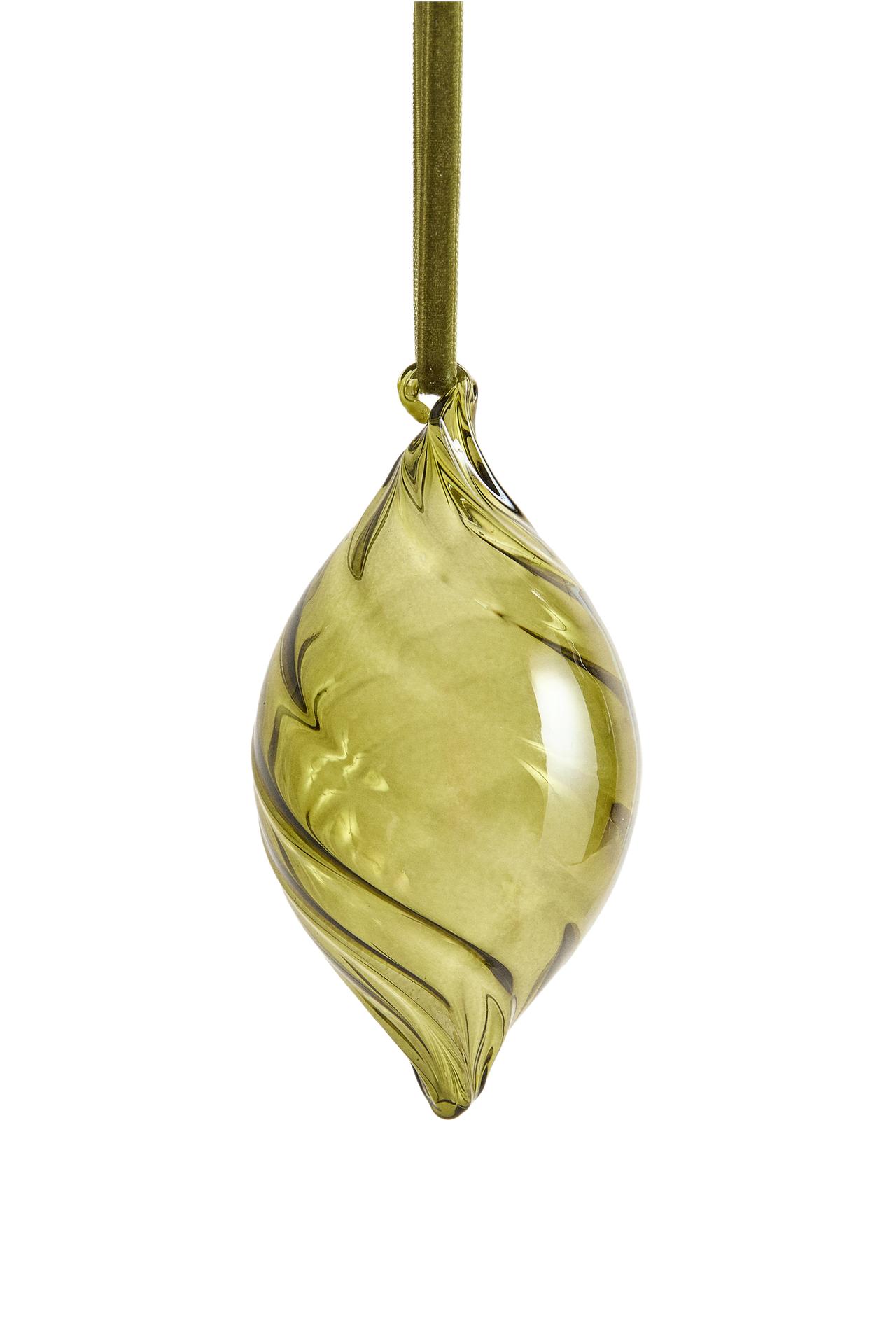 GLASS CHRISTMAS TREE DROP ORNAMENT