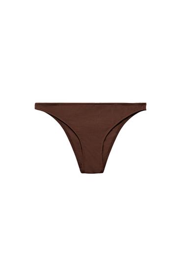 BAS DE BIKINI UNI - Marron de Zara