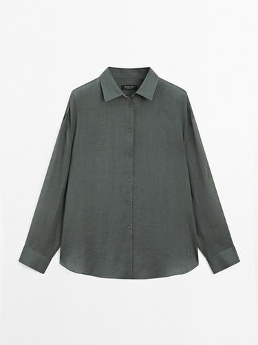 Zara Flowing ramie blend shirt - 567 - Image 0