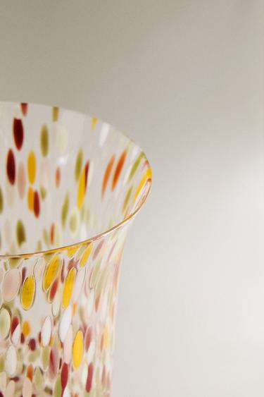 BLOWN GLASS TUMBLER WITH SPECKLED DESIGN - Brown by Zara - Image 2