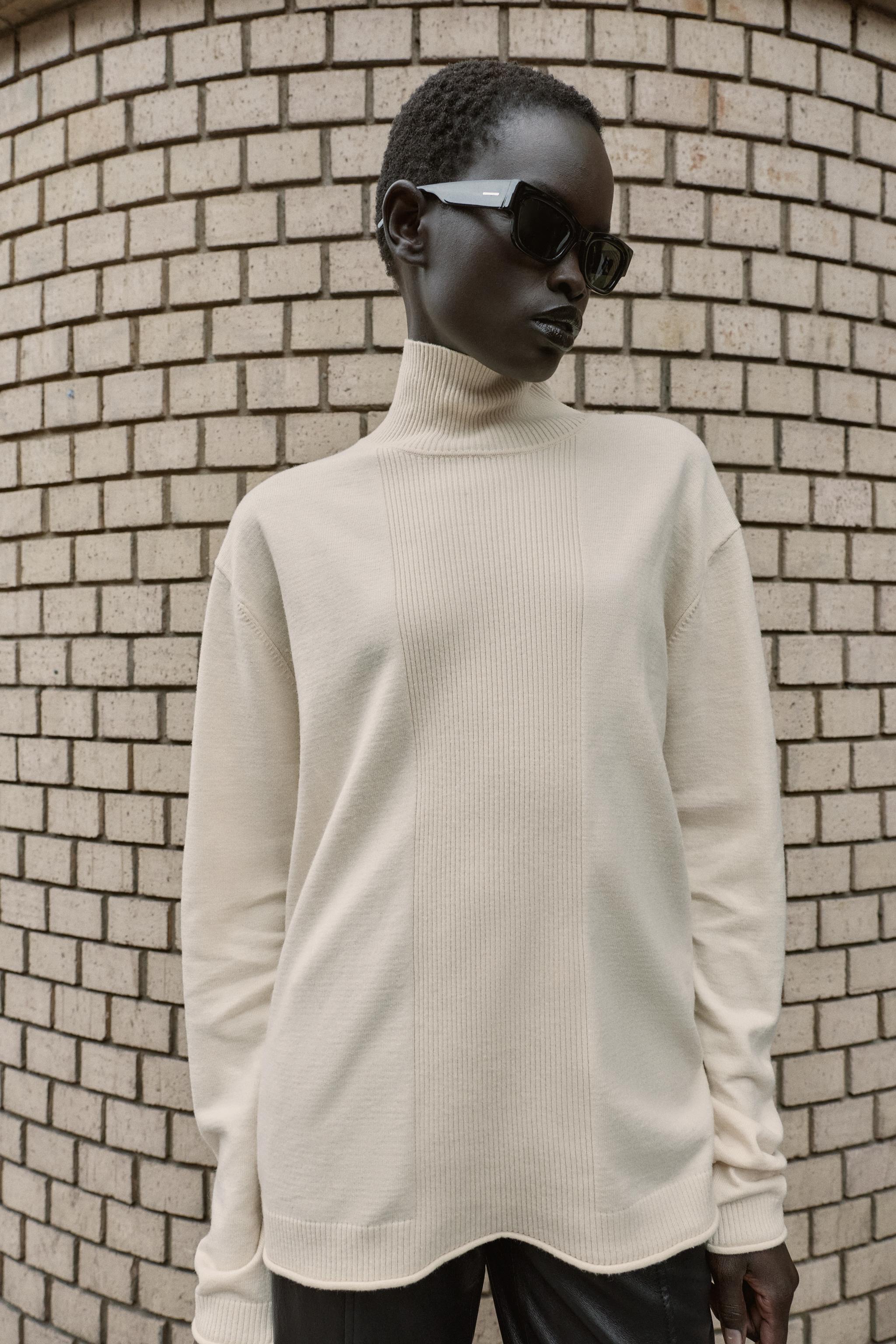 OVERSIZED KNIT JUMPER - Mid-ecru | ZARA United States