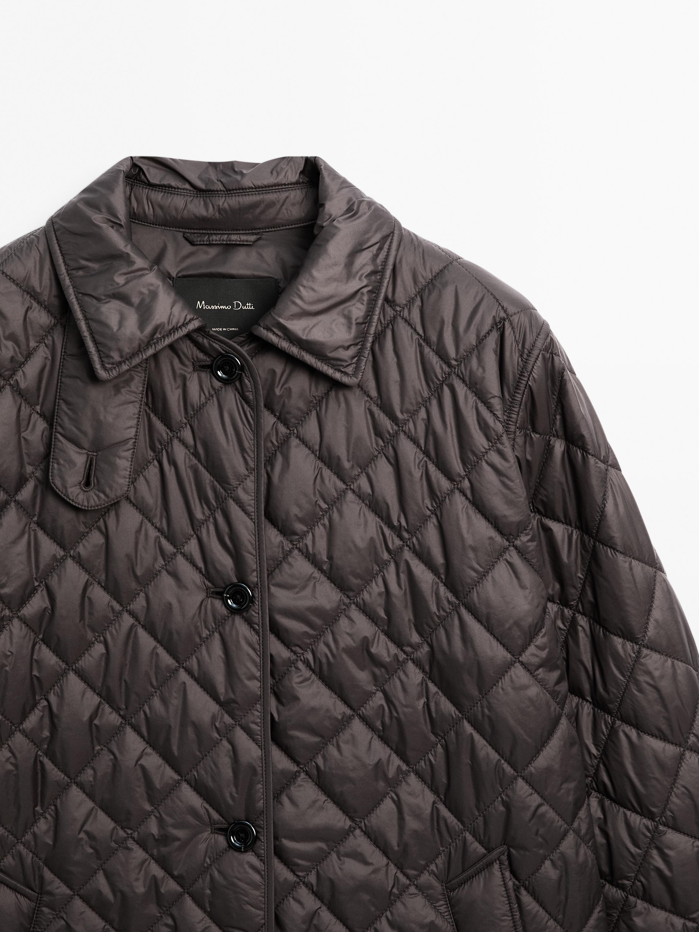 Long lightweight puffer jacket