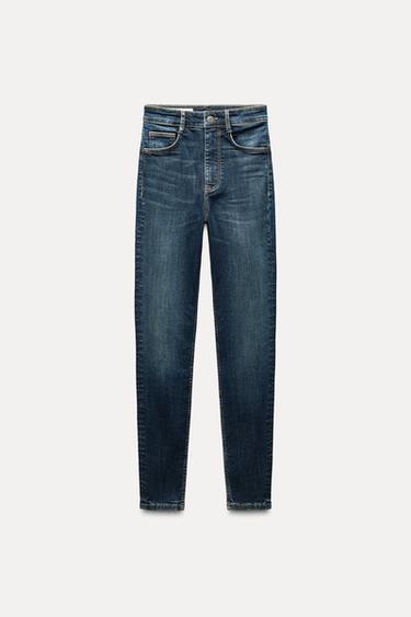 TRF SCULPT HIGH-WAIST JEANS - Navy blue by Zara - Image 0