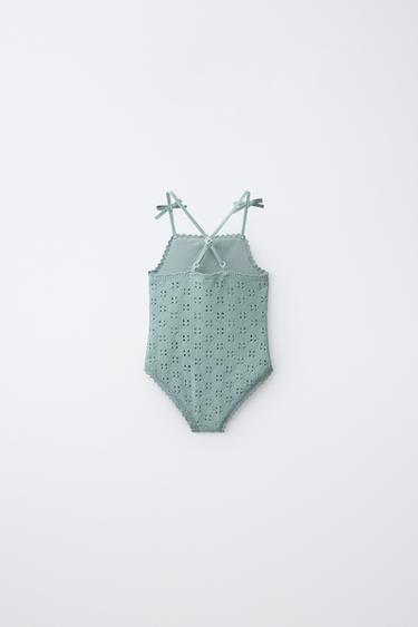 1-6 ANS/ MAILLOT DE BAIN EN CROCHET - Vert d'eau de Zara - Image 1