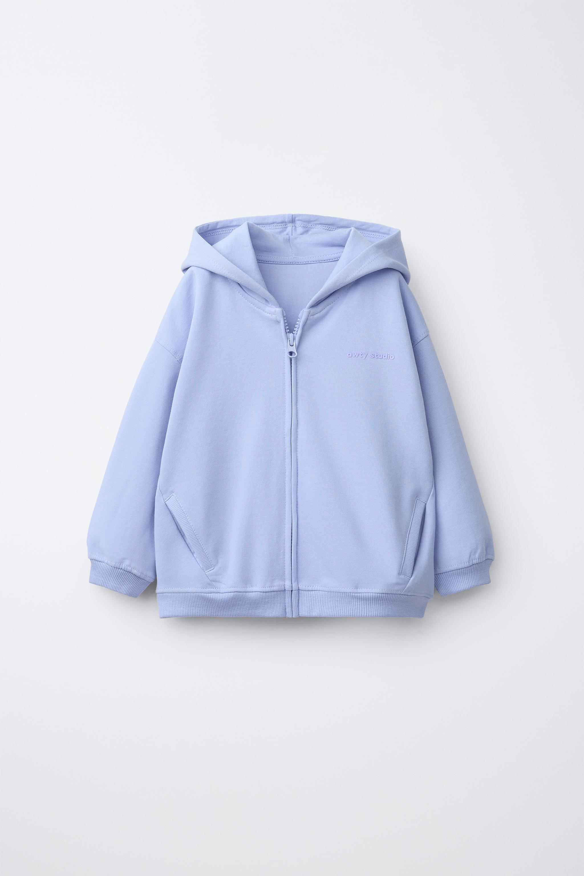 インターロックレリーフテキストジップアップスウェットシャツ