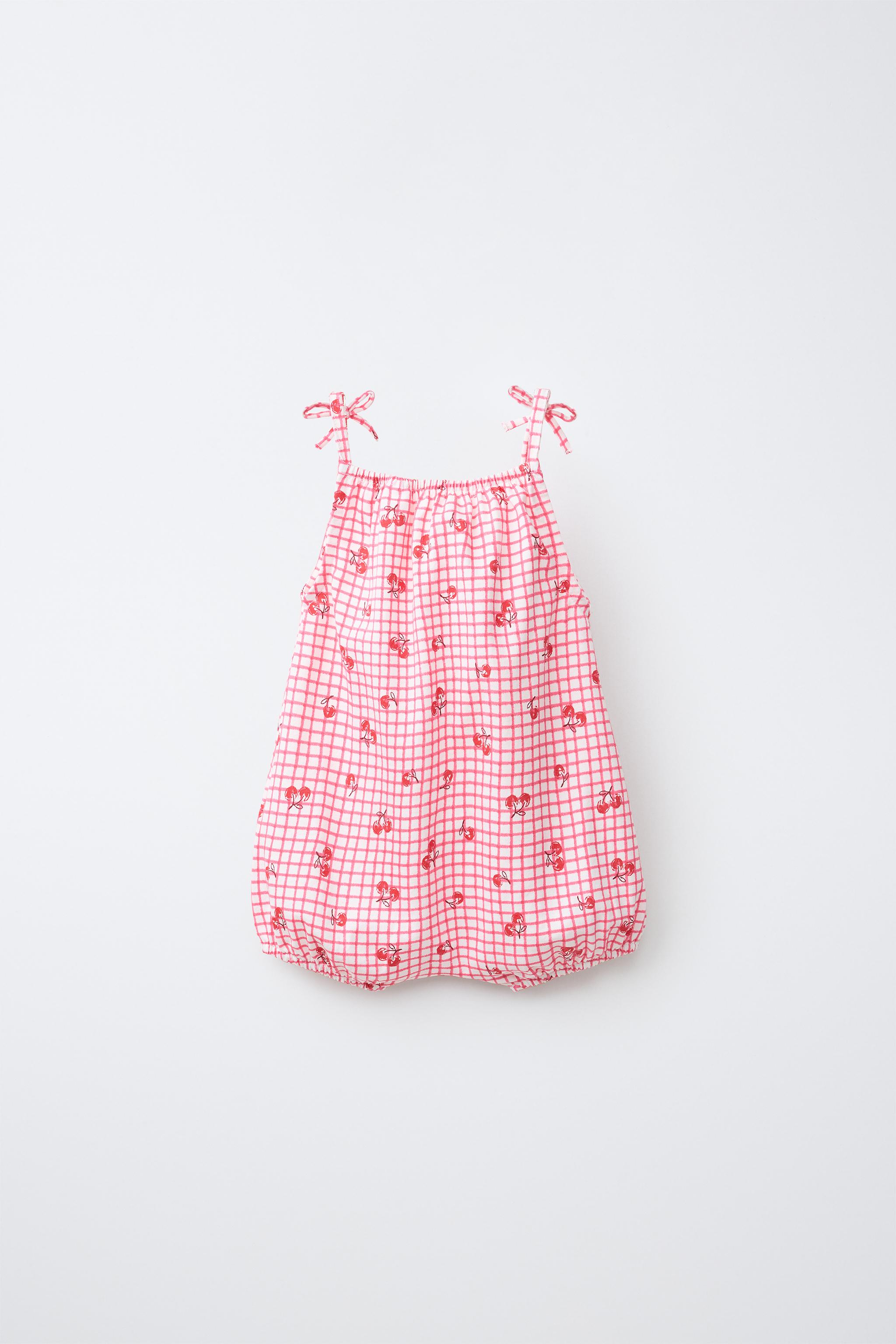 Детские комбинезоны Zara PLAID AND CHERRY ROMPER — фото 3
