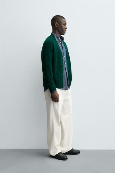 GILET EN LAINE ET CACHEMIRE - Vert de Zara - Image 3