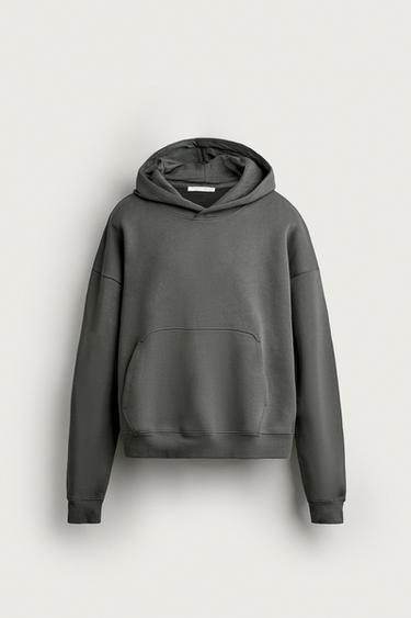 COMPACT BOXY FIT HOODIE — Blue green 1