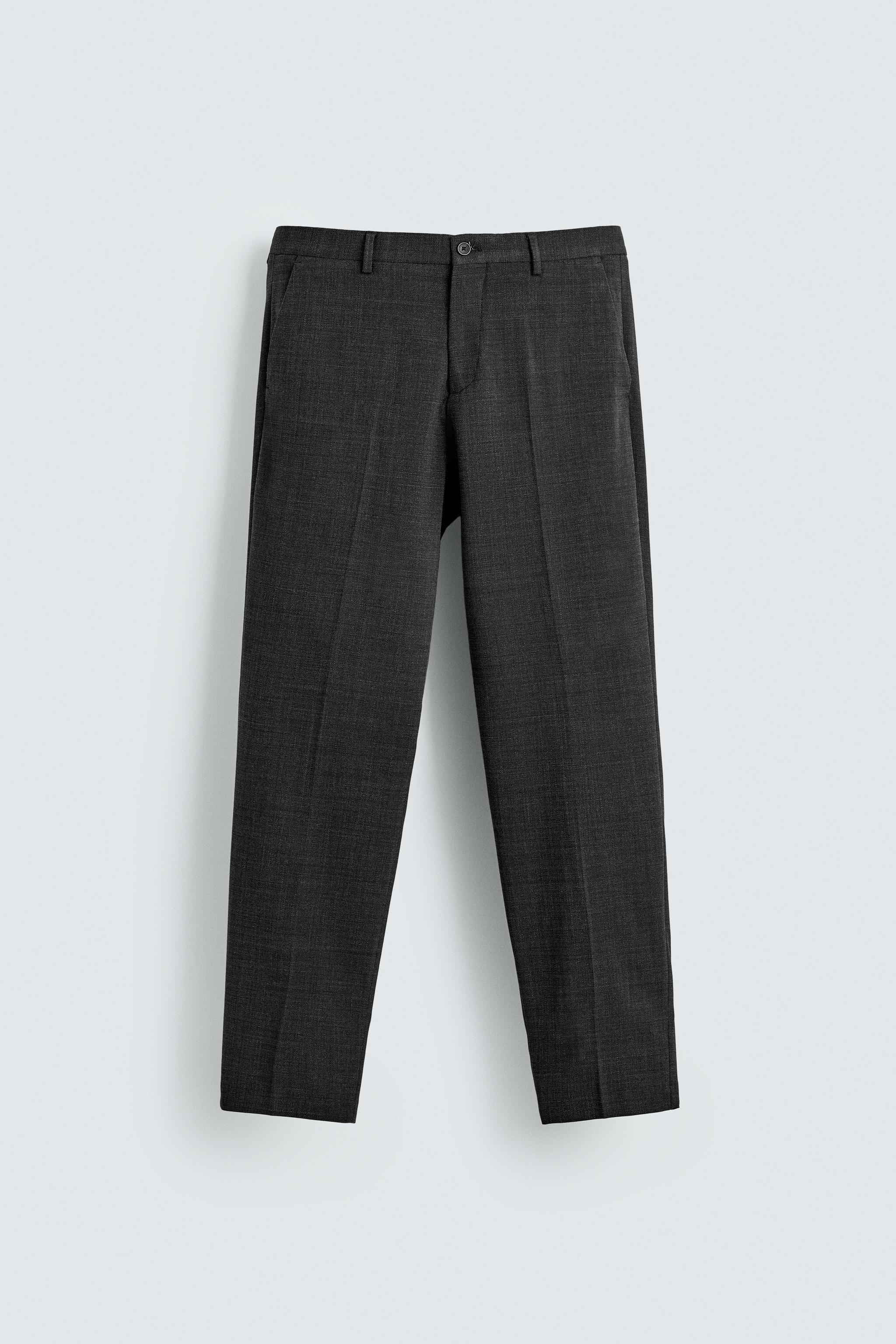TEXTURED SUIT PANTS - Anthracite Gray | ZARA United States