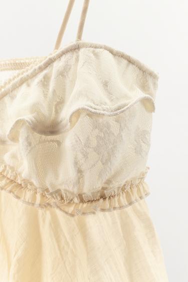 TOP STYLE LINGERIE EN DENTELLE - Écru de Zara - Image 8