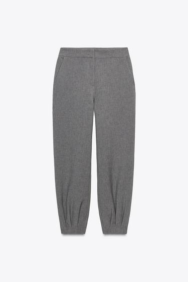 PUFF TROUSERS - Taupe grey by Zara - Image 5