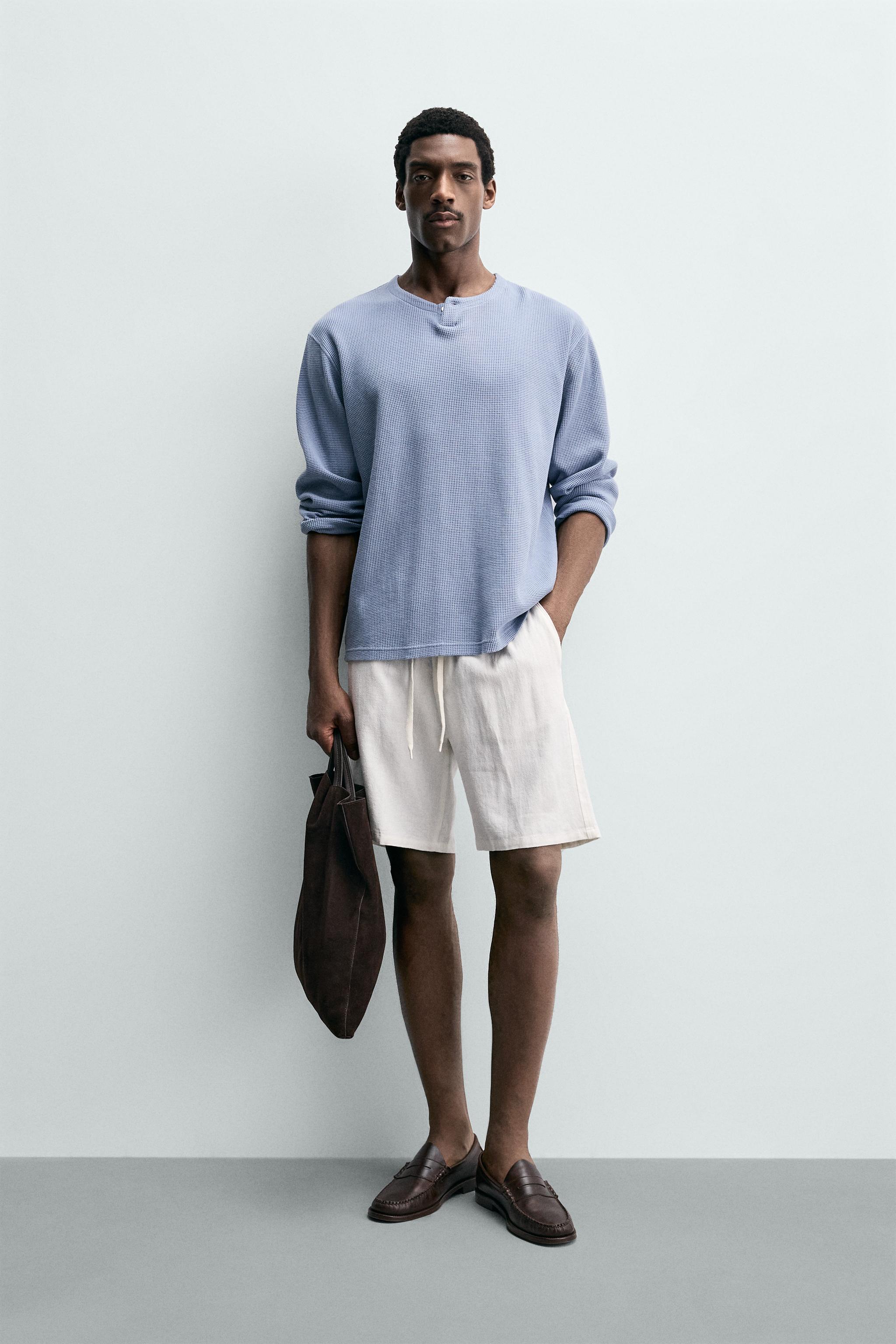 Zara VİSKOZ VE KETEN KARIŞIMLI RELAXED FIT BERMUDA