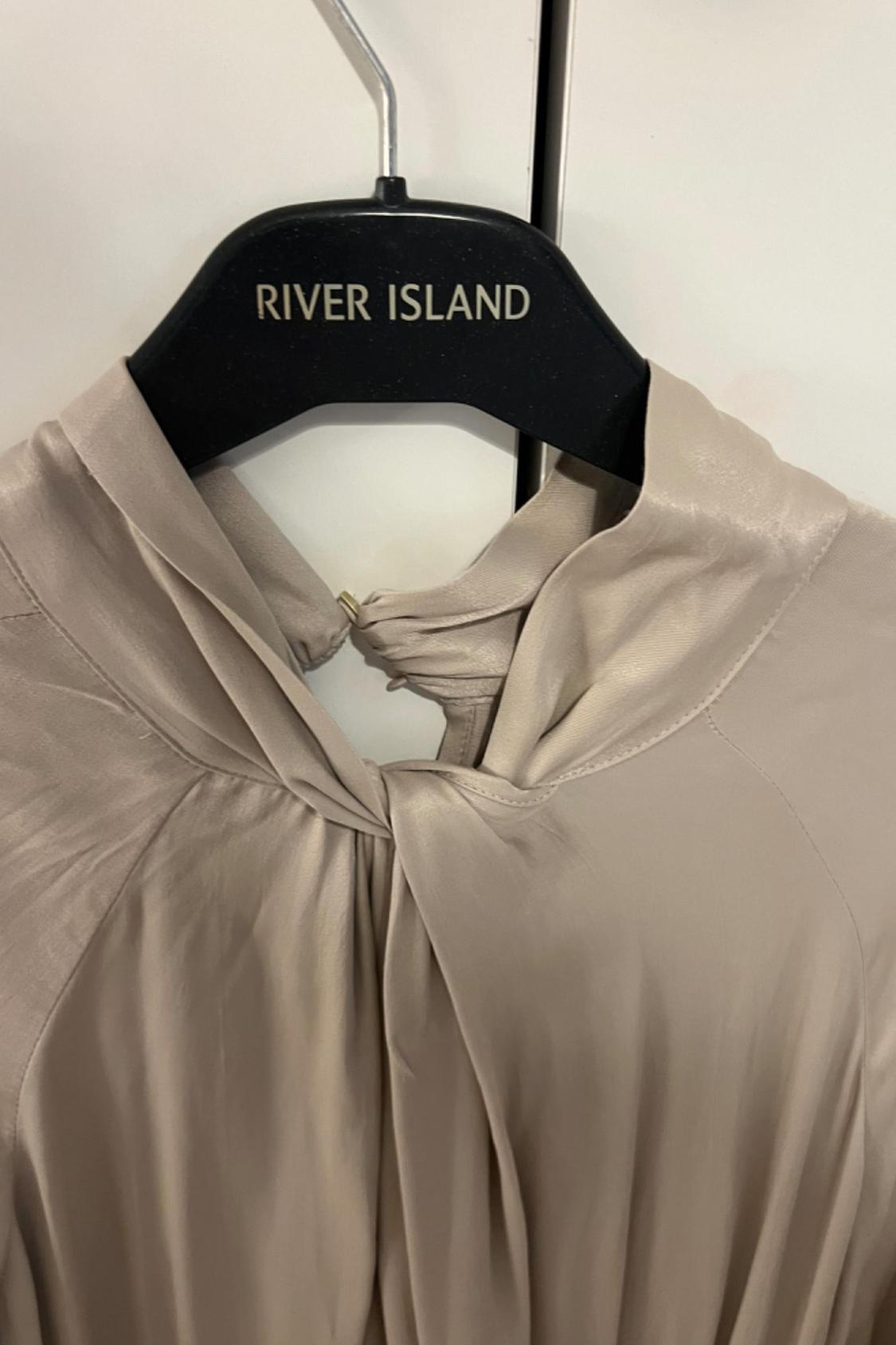 SATIN-EFFECT DRESS WITH KNOT DETAIL - Image 6